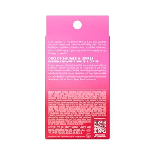e.l.f. Squeeze Me More Lip Balm Duo, Moisturizing Balm For A Sheer Tint Of Color, Made With Hyaluronic Acid, Vegan & Cruelty-Free, Cherry & Bubblegum — view 6