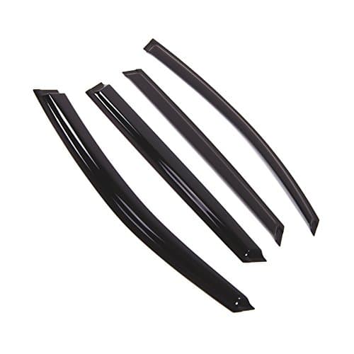 Tuningpros WD2-845B Dark Smoke 4 Pcs Set Window Visor (Outside Mount) Deflector Rain Guard Compatible with 2017-2018 Subaru Legacy Hatchback