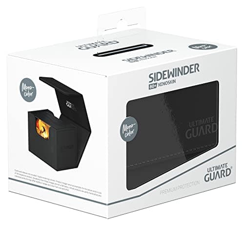 Ultimate Guard Sidewinder 80+, Deck Box for 80 Double-Sleeved TCG Cards, Black, Magnetic Closure & Microfiber Inner Lining for Secure Storage — view 5