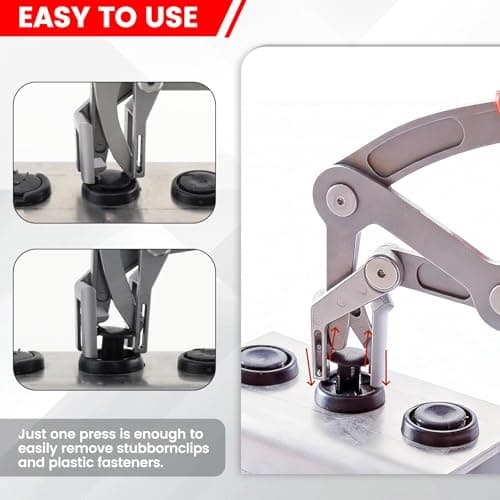 Car Clip Pliers, Panel Clip Removal Tool, Professional Auto Clip Removal Pliers for Automotive Plastic Fasteners, Push Pin & Door Trim, Damage-Free Interior & Exterior Disassembly Tool — view 2