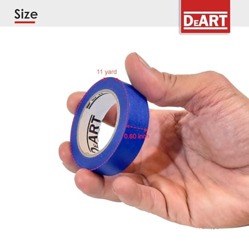 Colored Masking Tape Painters Tape 12 or 8 Pack 1 inch or 0.6 Inches Kids Arts Craft Supplies Coding Whiteboard Dry Erase Board Tape Thin Paper Tape Paint Tape No Residue Easy Removal DIY Crafts Arts — view 4