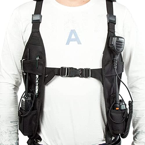 Radio Shoulder Harness Holster Chest Holder Universal Vest Rig for Police Firefighter Search Rescue Essentials Two Way Radio Holster 1 Pack — view 2