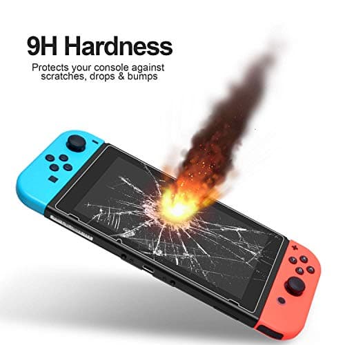 daydayup [3 Pack] Tempered Glass Screen Protector Compatible with Nintendo switch - Transparent HD Clear Anti-Scratch Screen Protector Skin Set for Nintendo Switch — view 2