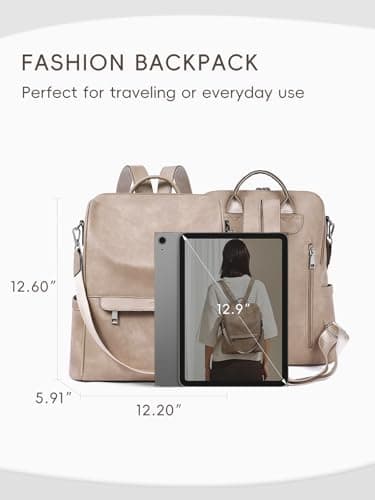 CLUCI Backpack for Women Fashion Vegan Leather Designer Bookbag Ladies Convertible Travel Backpack purse for Women — view 2