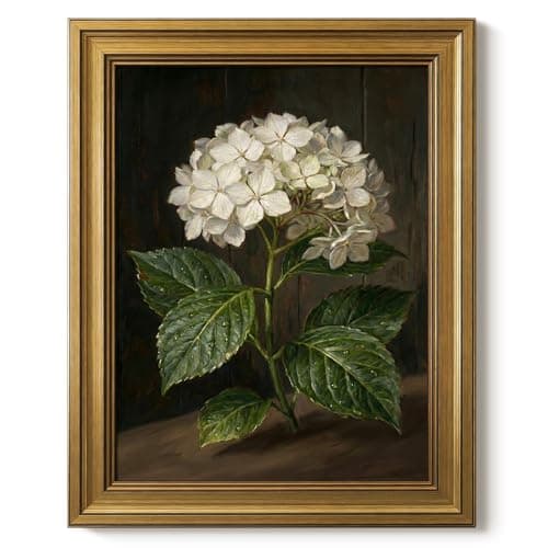 HISPACE Gold Framed Vintage Wall Art,8x10 Inch Flowers Painting Canvas Print for Living Room Aesthetic Bedroom Decor,Kitchen Shelf Decor,Christmas Gift for Friends Family