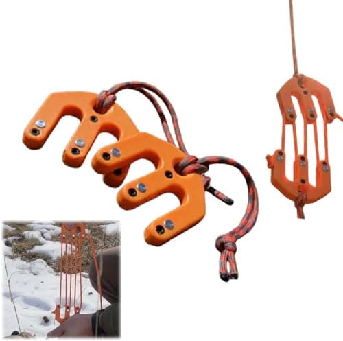 Game and Gear Hoist, Block and Tackle Pulley System, Portable Game Hoist, Nylon Block and Tackle Pulley System, Compact Game Lifting Tool for Backcountry Hunting(1PCS)