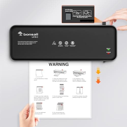 Bonsaii 9 Inch 4 in-1 Thermal Laminator Machine with Never Jam Technology for Documents/Posters/Photos, Personal Laminator with 40 Laminating Sheets, Ideal for Office/School/Home/Business — view 7