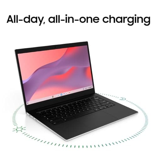 Samsung 14" Galaxy Chromebook Go Laptop PC Computer, Intel Celeron N4500 Processor, 4GB RAM, 64GB Storage, ChromeOS, XE340XDA-KA2US, Student Laptop, Silver