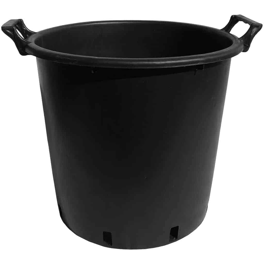 Elixir Gardens Large Strong Outdoor Plastic Plant Pot/Tree & Shrub Pots with Handles | 30, 35, 50, 75, 80, 95, 110 & 130 L Plastic Planter Pots in 1-10 Quantities | 35 Litre x 5