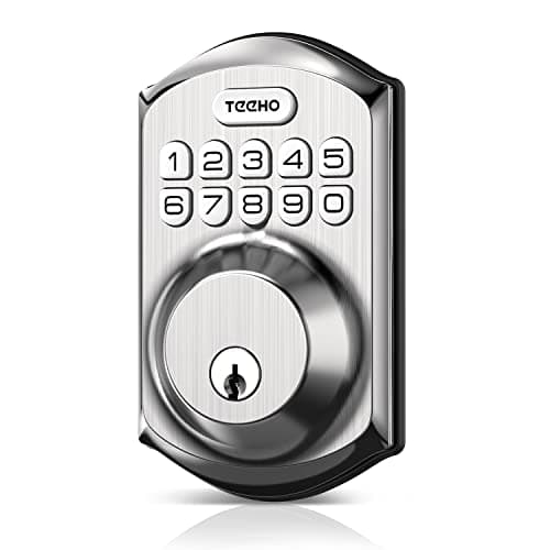 TEEHO TE001 Keyless Entry Deadbolt with Keypad for Front Door, Satin Nickel
