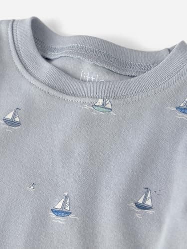 Little Planet by Carter's Neutral 2-piece Pajamas Made with Organic Cotton, Sail Away, 5T