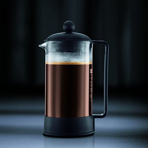 Bodum 12oz Brazil French Press Coffee Maker, High-Heat Borosilicate Glass, Black - Made in Portugal — view 5