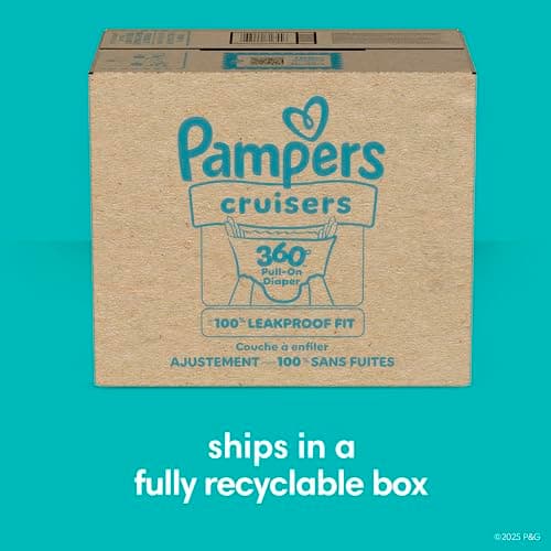Pampers Diapers - Cruisers 360 degrees - Size 6, up to 100% Leakproof Fit, Designed for Active Babies, Pull On Diaper, EZ Off Tabs Designed for Easy Changes, 1 Pack (Count of 104) — view 2