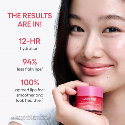 LANEIGE Lip Sleeping Mask: Hydrating & Nourishing Korean Overnight Lip Treatment Mask with Shea Butter, Vitamin C & Murumuru, Antioxidants For Flaky, Dry Lips | Korean Skin Care, Berry — view 6
