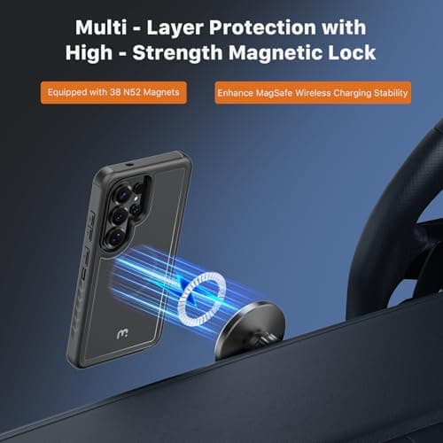 M MYBAT PRO for Samsung Galaxy S26 Ultra Case with Belt Clip Holster,Heavy Duty Protection Case for Galaxy S26 Ultra,Anti-Drop,Shockproof Cover,with 360°Rotating Kickstand Black — view 3