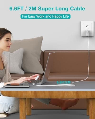 Charger for MacBook Air MacBook Pro 13 14 15 16 inch 2025 2024 2023 2022 2021 2020, M1 M2 M3 M4 Laptop 70W USB C Power Adapter, iPad, LED, 6.6FT USB-C Cable, Charging as Fast as Original Quality — view 5