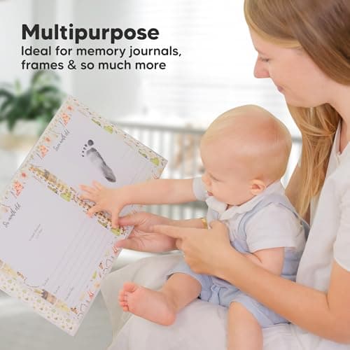 4pk Inkless Baby Hand and Footprint Kit, Mess Free Ink Pads (Jet Black, R) — view 7