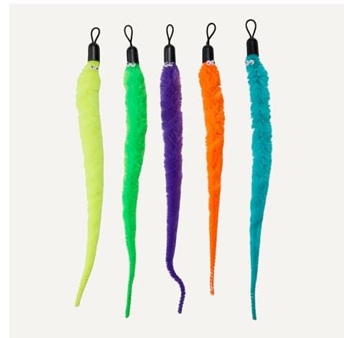 Amazon Basics Cat Feather Toy Kit with 2 Telescoping Wands and 10 Feather Attachments, Natural Feathers, for Adult Cats and Kittens — view 2