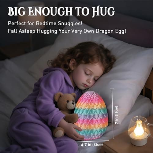 Large Dragon Eggs with Dragon Inside, 3D Printed Surprise Funny Gifts for Kids, Articulated Dragon Fidget Toys for Adults, Executive Desk Toys Office Room Décor (Pastel Rainbow) — view 4