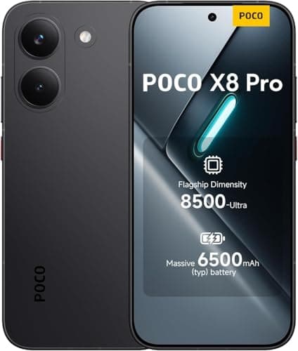 XIAOMI Poco X8 PRO 5G Ai (Compatible with Tmobile Mint Tello & Global) (256GB + 8GB) 6.59" 50MP Gamers Phone NFC Dual sim Unlocked Model 2511FPC34G Liberado (Black)