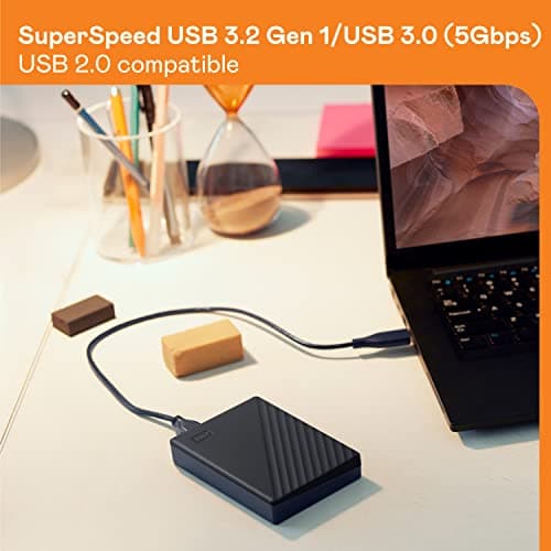 WD 4TB My Passport, Portable External Hard Drive, Black, backup software with defense against ransomware, and password protection, USB 3.1/USB 3.0 compatible - WDBPKJ0040BBK-WESN — view 5