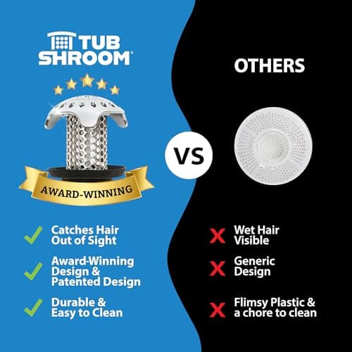 TubShroom Ultra Revolutionary Bath Tub Drain Protector Hair Catcher/Strainer/Snare Stainless Steel, 1-Pack, Silver — view 5