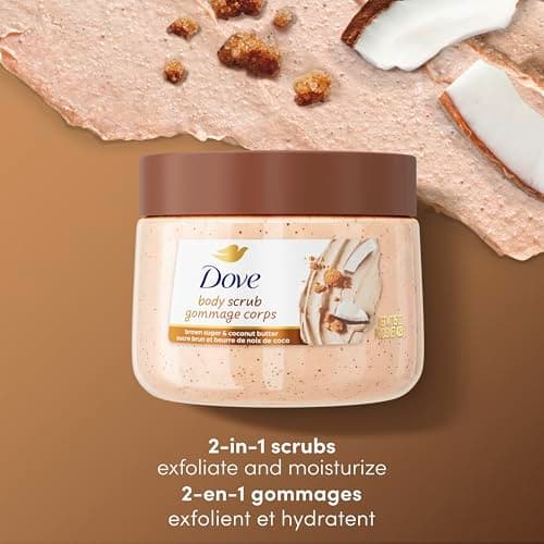 Dove pH Balanced Body Scrub, with Naturally-Derived and Sulfate-Free Cleansers, Brown Sugar & Coconut Butter, 425 g — view 3