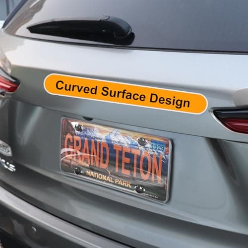 License Plate Frame Cover,Curved surface Design,2pack- License Plate Protector.Fits Standard 6x12Inches License Plates,Protect Your Front & Back License Plate Frame (Transparent) — view 5