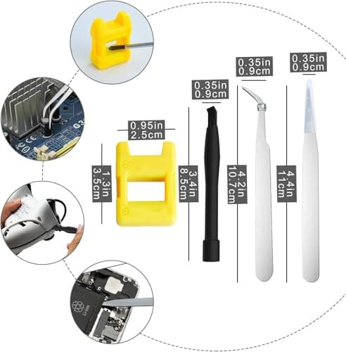 Screwdriver Set, 12 Pcs Small Screwdriver Set with Flathead Phillips Pentalobe Screwdriver In Different Sizes for iPhone PC Laptop Eyeglass Jewelry Watch — view 2