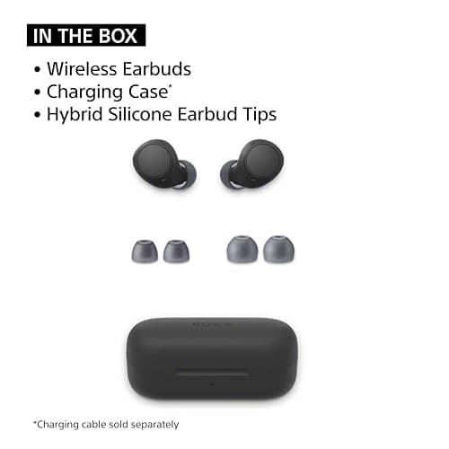 Sony WF-C510 Truly Wireless in-Ear Bluetooth Earbud Headphones with up to 22-Hour Battery, Multipoint-Connection, Mic and IPX4 Water Resistance, Black - New — view 4