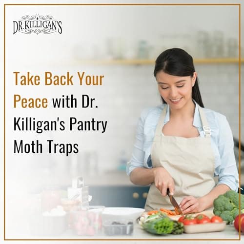 Dr. Killigan's Premium Double Potent Pantry Moth Traps with Pheromones Prime, Sticky Indian Meal Moth Traps for Kitchen, How to Get Rid of Moths in House (6 Pack, Black) — view 5
