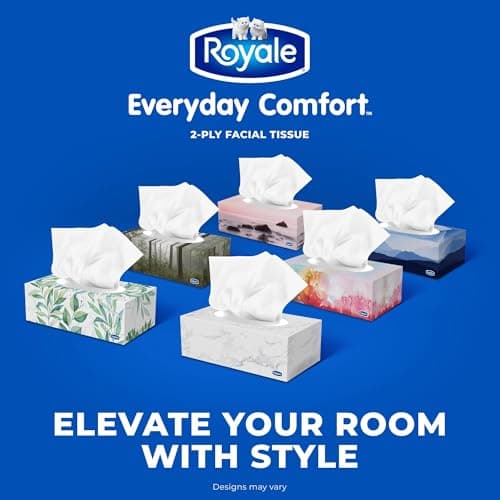 Royale Everyday Comfort 2 Ply Facial Tissue, 6 Tissue Boxes, 126 Tissues per Box — view 7