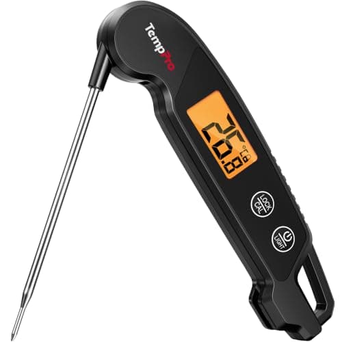ThermoPro Digital Meat Thermometer with Large Backlit LCD, Instant Read Thermometer Food Cooking Kitchen BBQ Meat Thermometer for Grilling Beef