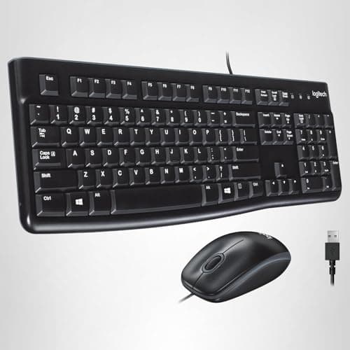 Logitech MK120 Full Size Wired Keyboard and Mouse Combo - Black — view 9