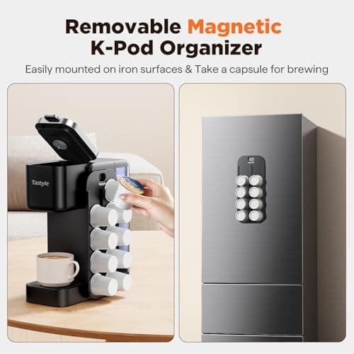 Tastyle Hot & Iced Coffee Maker with Magnetic K-Pod Holder, Fits 7.3'' Mug — view 2