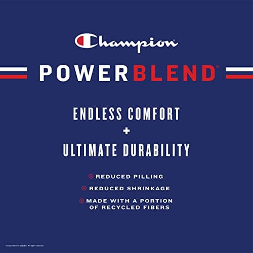 Champion Men's Crewneck Fleece Sweatshirt, Standard Fit, Midweight, C Logo, Available in Regular and Big & Tall, Black - C Logo, 3X-Large — view 4