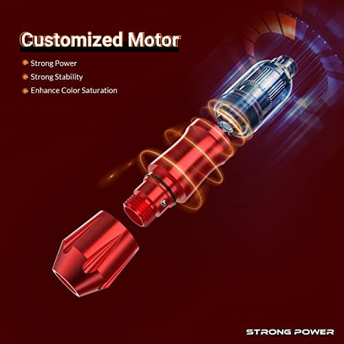Wormhole Tattoo Kit Tattoo Pen Kit 20 Tattoo Cartridge Needles 10 Color Inks with Foot Pedal, Power Supply, RCA Cord, Tattoo Gun Kit for Artists and Beginners WTK079