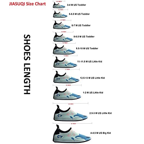 JIASUQI Breathable Summer Water Skin Walking Shoes Aqua Socks for Boys Girls Swim Beach Pool Shoes Easy Green Dinosaur, 9.5-10 Toddler — view 3