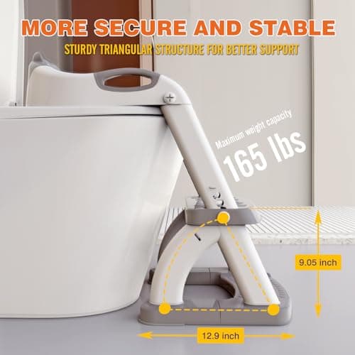 SKYROKU Potty Training Toilet, 2-in-1 Anti-Slip Seat with Step Stool — view 5