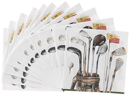 Boston International IHR Cocktail Beverage Paper Napkins, 20-Count, 5 x 5-Inches, Golf White — view 4
