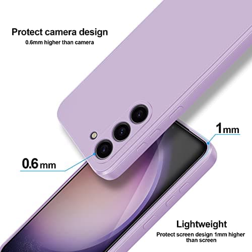 GiiYoon Case Compatible with Samsung Galaxy S23 Plus, Silky-Soft Touch Full-Body Protective Phone Silicone Case, Shockproof Cover with Microfiber Lining, Purple — view 2