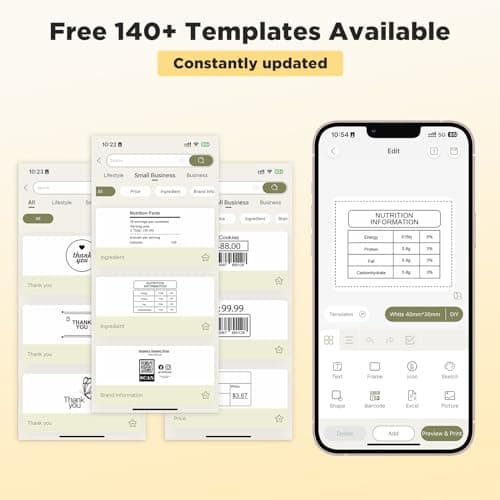 SUPVAN T50M Pro Bluetooth Label Maker Machine with Tape, Wide Waterproof Label, Versatile App with 30 Fonts and 660+ Icons, Inkless Labeler for Home, Kitchen, School, Office Organization, Set 1 — view 5