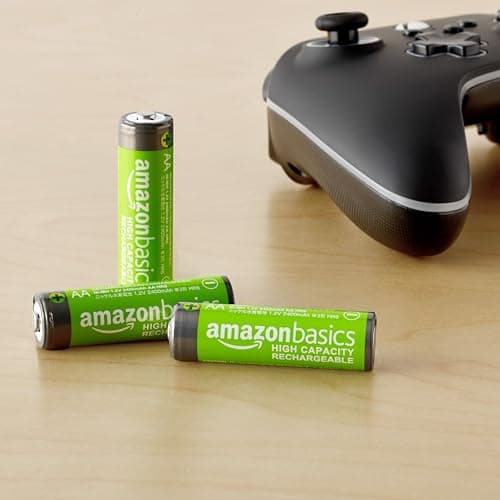 Amazon Basics 12-Pack AA Rechargeable Batteries, High-Capacity 2,400 mAh Battery, Pre-Charged, Recharge up to 400x — view 3