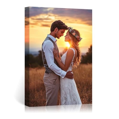 Custom Framed Canvas Prints With Your Photos - Personalized Picture To Canvas Wall Art (5"W x 7"H)- Floating Frames Available