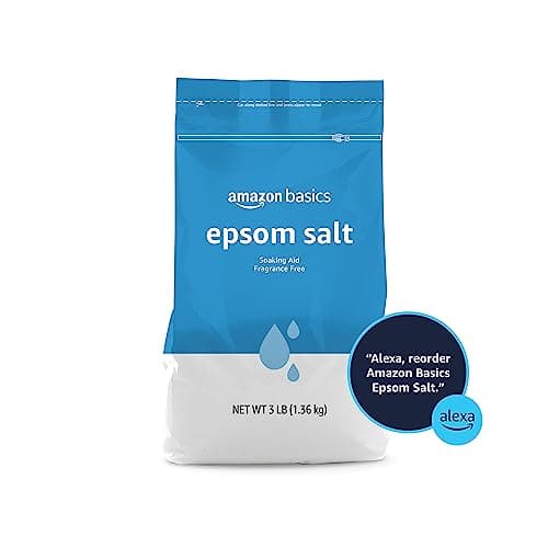 Amazon Basics Epsom Salt Soak, Unscented, Magnesium Sulfate USP, Muscle and Feet Relaxation, Resealable Bag, 3 Pound — view 3