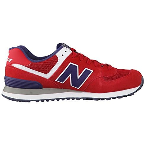 New Balance Unisex 574 V2 Lace-Up Sneaker,Red/Navy,Men 7.5 / Women 9 — view 9
