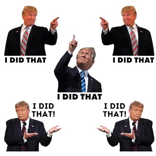Lororado I Did that Trump Stickers, 100 Pcs Trump I Did that Stickers, Funny I Did that Stickers, Mixed 5 Different Patterns, 3" Large Size (100 Pcs)