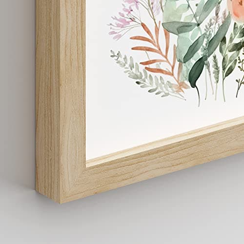 SIGNWIN Framed Colorful Wildflower Forest Bouquet Wall Art, Set of 4 Nature Wilderness Wall Decor Prints, Botanical Floral Wall Décor for Living Room, Bedroom - 8"x10" Natural — view 4
