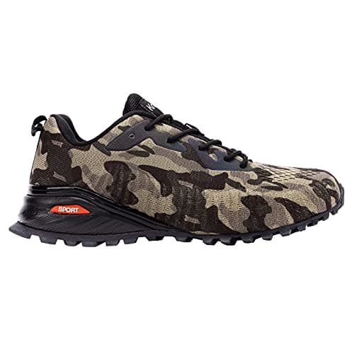 Kricely Men's Trail Running Shoes Fashion Hiking Sneakers for Men Camo Tennis Cross Training Shoe Mens Casual Outdoor Walking Footwear Size 9 — view 3