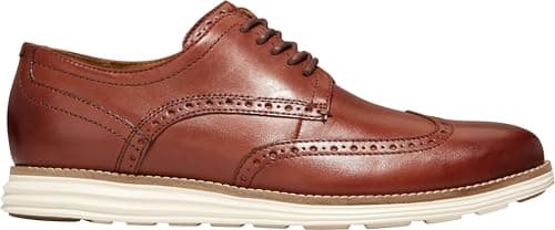 Cole Haan Men's Original Grand Shortwing Oxford Shoe, Woodbury Leather/Ivory, 12 Medium US — view 5